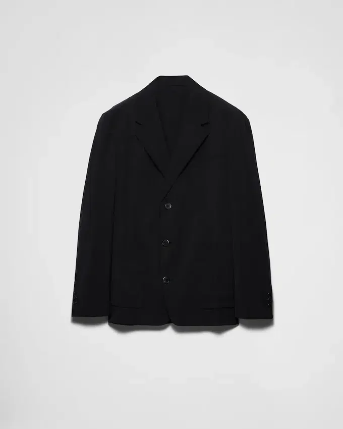 Chaqueta de mezcla de lana de un solo pecho Chaqueta de mezcla de lana de un solo pecho