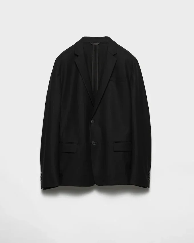 Chaqueta de mezcla de lana de un solo pecho Chaqueta de mezcla de lana de un solo pecho