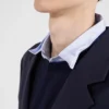 Chaqueta de mezcla de lana de un solo pecho Chaqueta de mezcla de lana de un solo pecho
