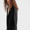 Chaqueta de mezcla de lana de un solo pecho Chaqueta de mezcla de lana de un solo pecho