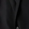Chaqueta de mezcla de lana de un solo pecho Chaqueta de mezcla de lana de un solo pecho
