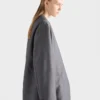 Chaqueta de mohair de cabrito de un solo pecho Chaqueta de mohair de cabrito de un solo pecho
