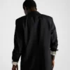 Chaqueta de mohair de cabrito de un solo pecho Chaqueta de mohair de cabrito de un solo pecho
