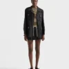 Chaqueta de mohair de cabrito teñida en prenda