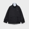 Chaqueta de mohair de cabrito y popelín