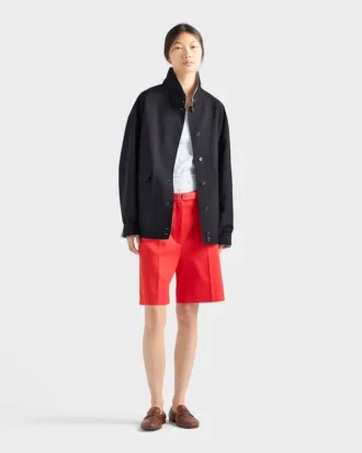 Chaqueta de mohair de cabrito y popelín Chaqueta de mohair de cabrito y popelín