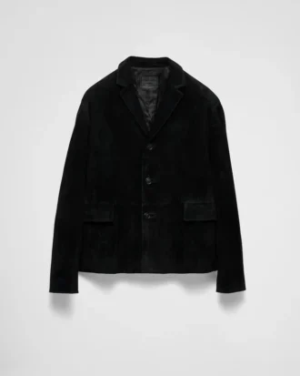 Chaqueta de piel de becerro de gamuza