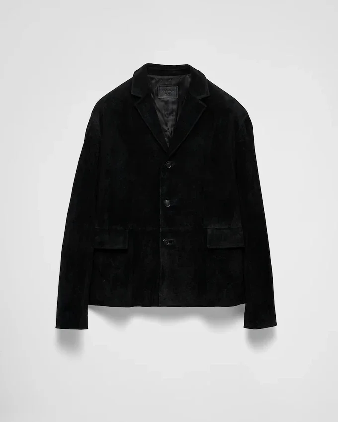 Chaqueta de piel de becerro de gamuza Chaqueta de piel de becerro de gamuza