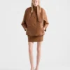 Chaqueta de piel napa con bufanda