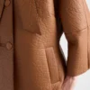Chaqueta de piel napa con bufanda
