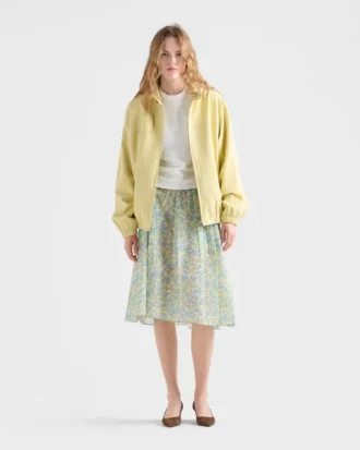 Chaqueta de piel napa con capucha