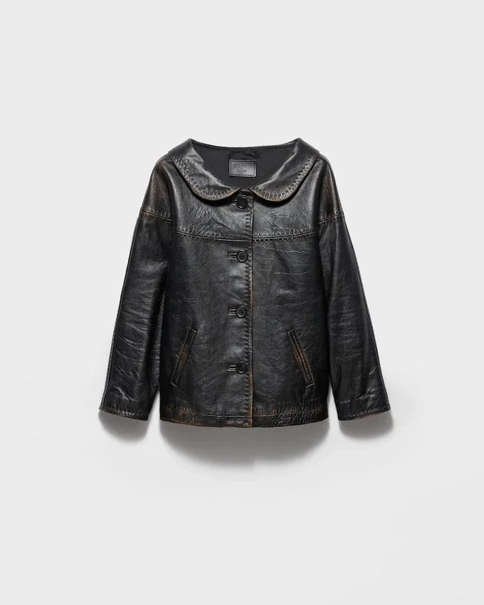 Chaqueta de piel napa envejecida Chaqueta de piel napa envejecida