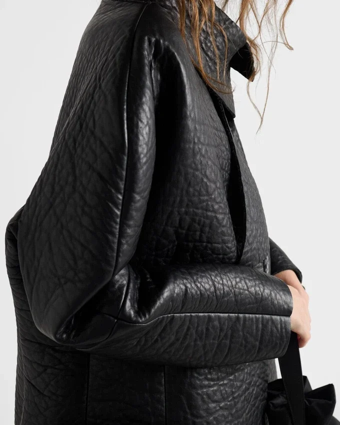 Chaqueta de piel napa laminada Chaqueta de piel napa laminada