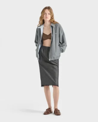 Chaqueta de popelín a cuadros