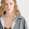 Chaqueta de popelín a cuadros