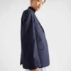 Chaqueta de popelín elástico de un solo pecho Chaqueta de popelín elástico de un solo pecho