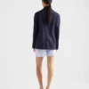 Chaqueta de popelín elástico de un solo pecho Chaqueta de popelín elástico de un solo pecho