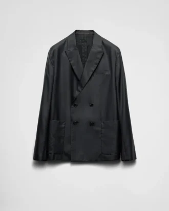 Chaqueta de seda cruzada