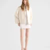 Chaqueta de seda y lana de un solo pecho Chaqueta de seda y lana de un solo pecho
