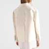 Chaqueta de seda y lana de un solo pecho Chaqueta de seda y lana de un solo pecho