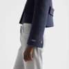Chaqueta de tela Natté de un solo pecho Chaqueta de tela Natté de un solo pecho