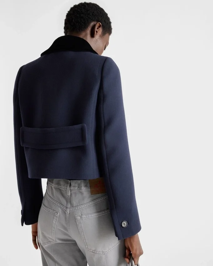 Chaqueta de tela Natté de un solo pecho Chaqueta de tela Natté de un solo pecho