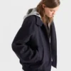 Chaqueta de tela y forro polar de algodón Chaqueta de tela y forro polar de algodón