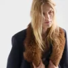 Chaqueta de un solo pecho con costura en forma de espiga