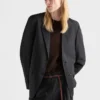 Chaqueta de un solo pecho en lana superfina