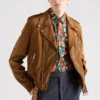 Chaqueta motera de gamuza