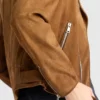 Chaqueta motera de gamuza