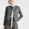 Chaqueta Moulina de un solo pecho con estampado Príncipe de Gales Chaqueta Moulina de un solo pecho con estampado Príncipe de Gales