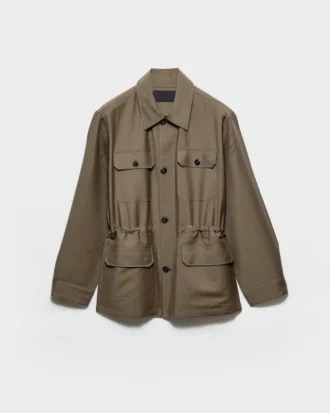 Chaqueta safari de mohair y lana