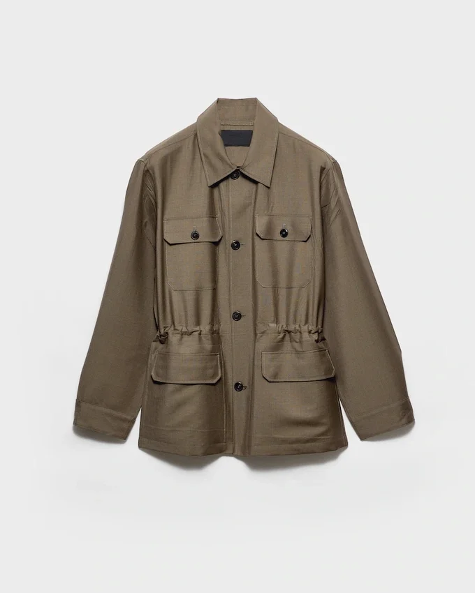 Chaqueta safari de mohair y lana Chaqueta safari de mohair y lana