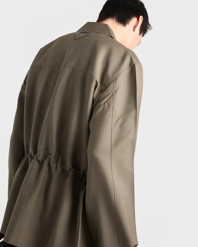 Chaqueta safari de mohair y lana Chaqueta safari de mohair y lana