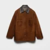 Chaqueta tipo cabán de gamuza
