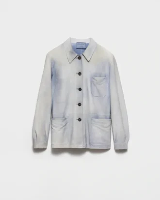 Chaqueta tipo cabán de gamuza
