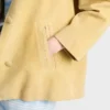 Chaqueta tipo cabán de gamuza