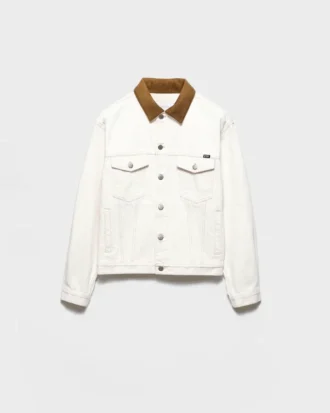Chaqueta vaquera vintage con detalles de cuero