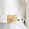 Chaqueta vaquera vintage con detalles de cuero Chaqueta vaquera vintage con detalles de cuero
