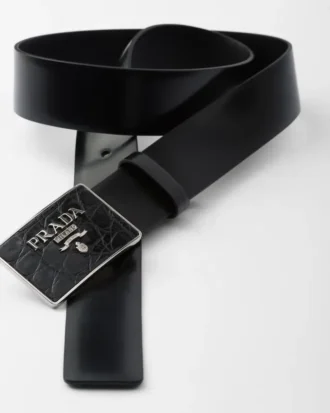 Cinturón de piel Saffiano