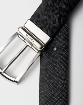 Cinturón reversible de piel Saffiano Cinturón reversible de piel Saffiano