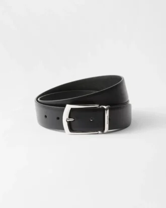 Cinturón reversible de piel Saffiano y piel