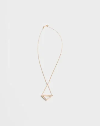 Collar con colgante recortado Eternal Gold en oro amarillo con diamantes