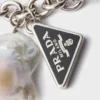 Collar de metal con perla