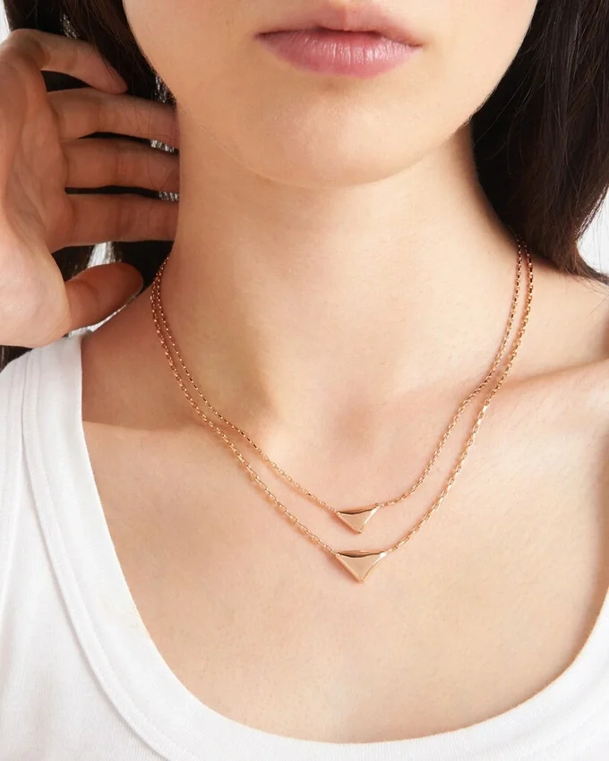 Collar Eternal Gold en oro rosa con colgante Nano Triangle Collar Eternal Gold en oro rosa con colgante Nano Triangle