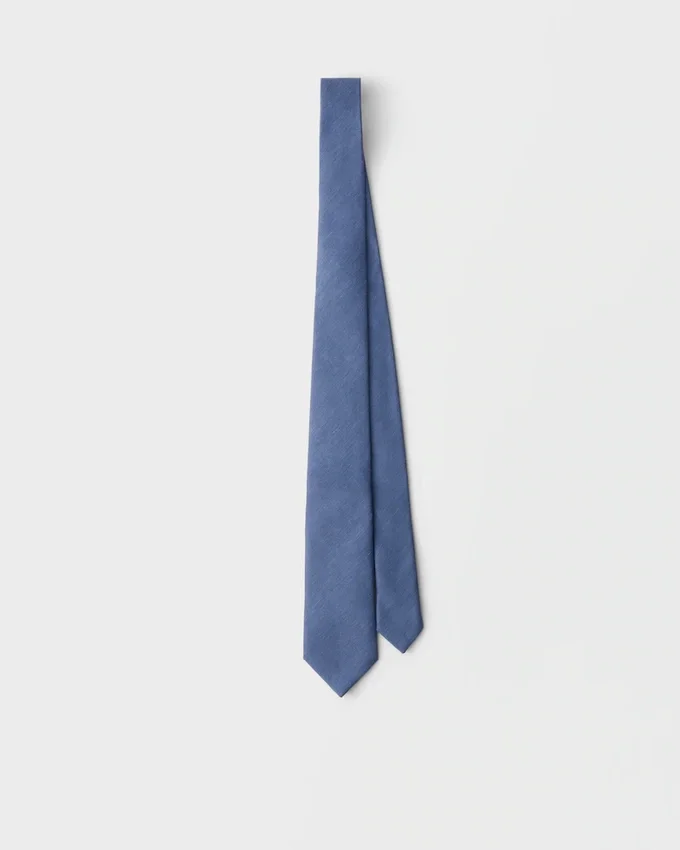 Corbata de seda y lino Corbata de seda y lino