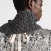 Cuello de lana con punto trenzado Cuello de lana con punto trenzado