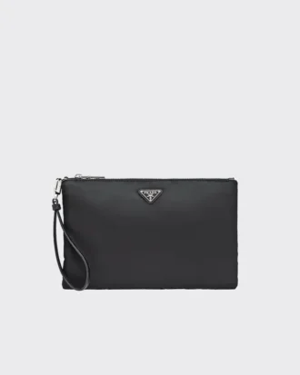 Estuche de Re-Nylon y piel Saffiano