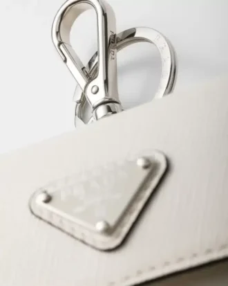 Estuche para audífonos de piel Saffiano con llavero